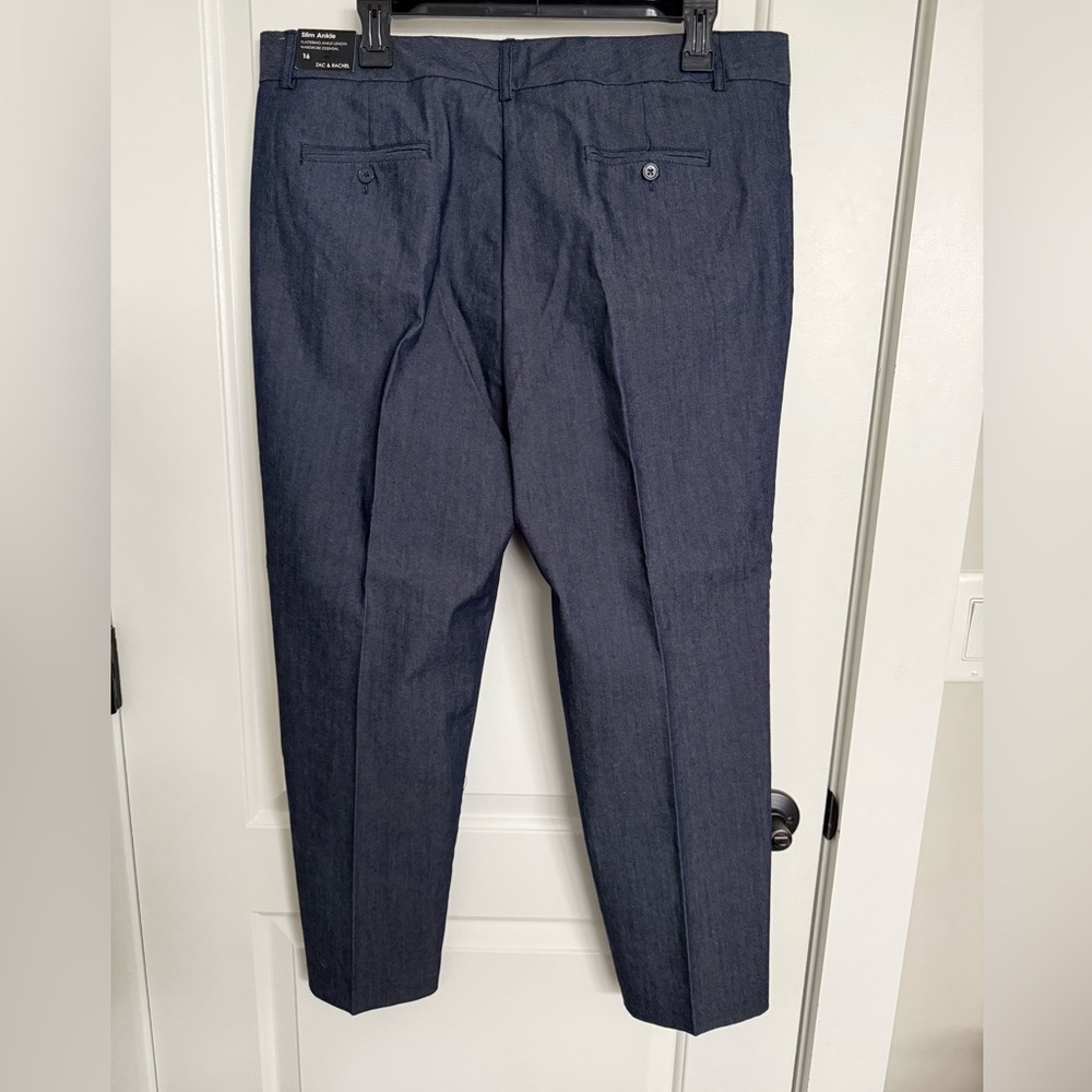 Zac & Rachel Navy Slim Ankle Pants NWT sz16 - Picture 2 of 4